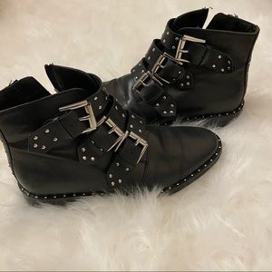 ASOS black studded booties